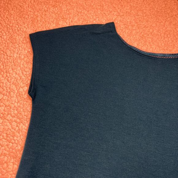 Avia Teal Short Sleeve Layered Athletic Top XXL 18 - Picture 2 of 11